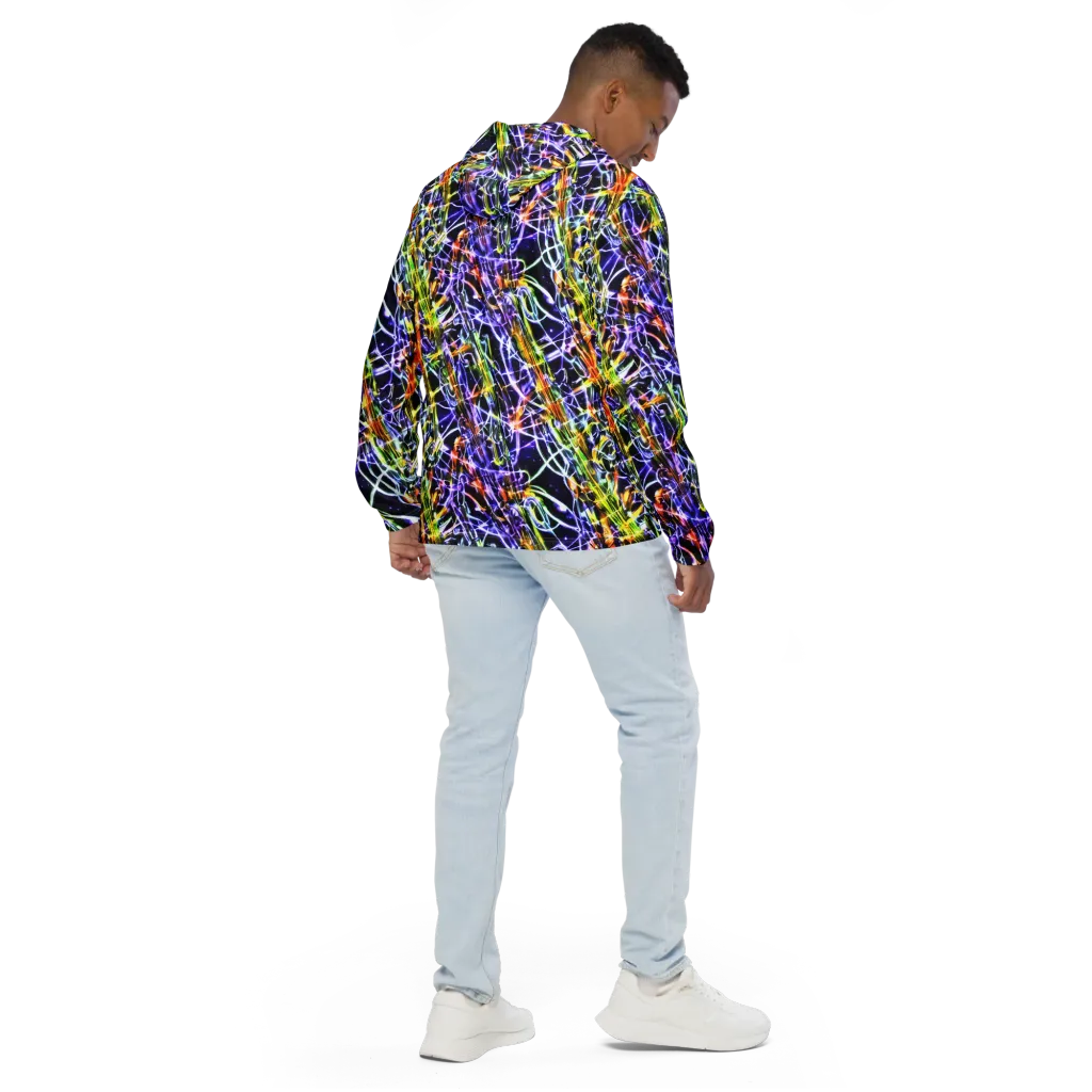 Luminous Shatter on Men's Windbreaker — Back