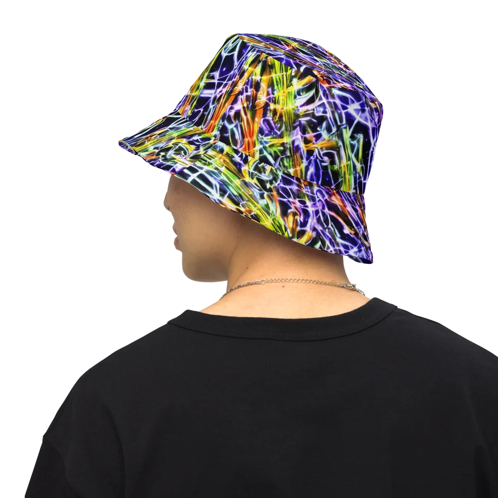 Luminous Shatter on Reversible Bucket Hat — Back Inside