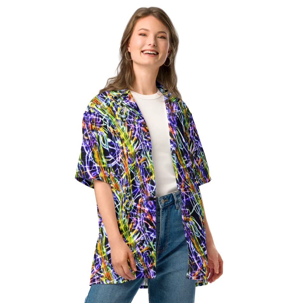 Luminous Shatter on Button Shirt — Front