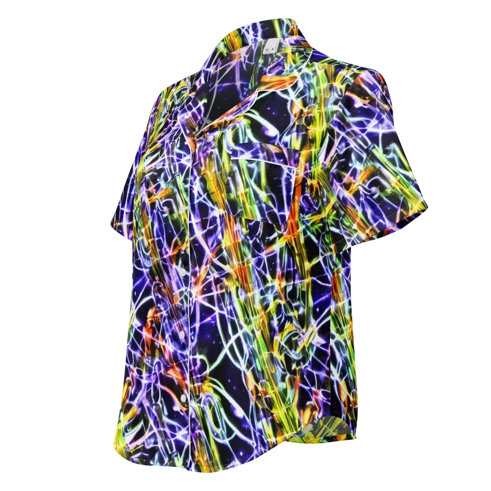 Luminous Shatter on Women's Short Sleeve Pajama Top — Left Front