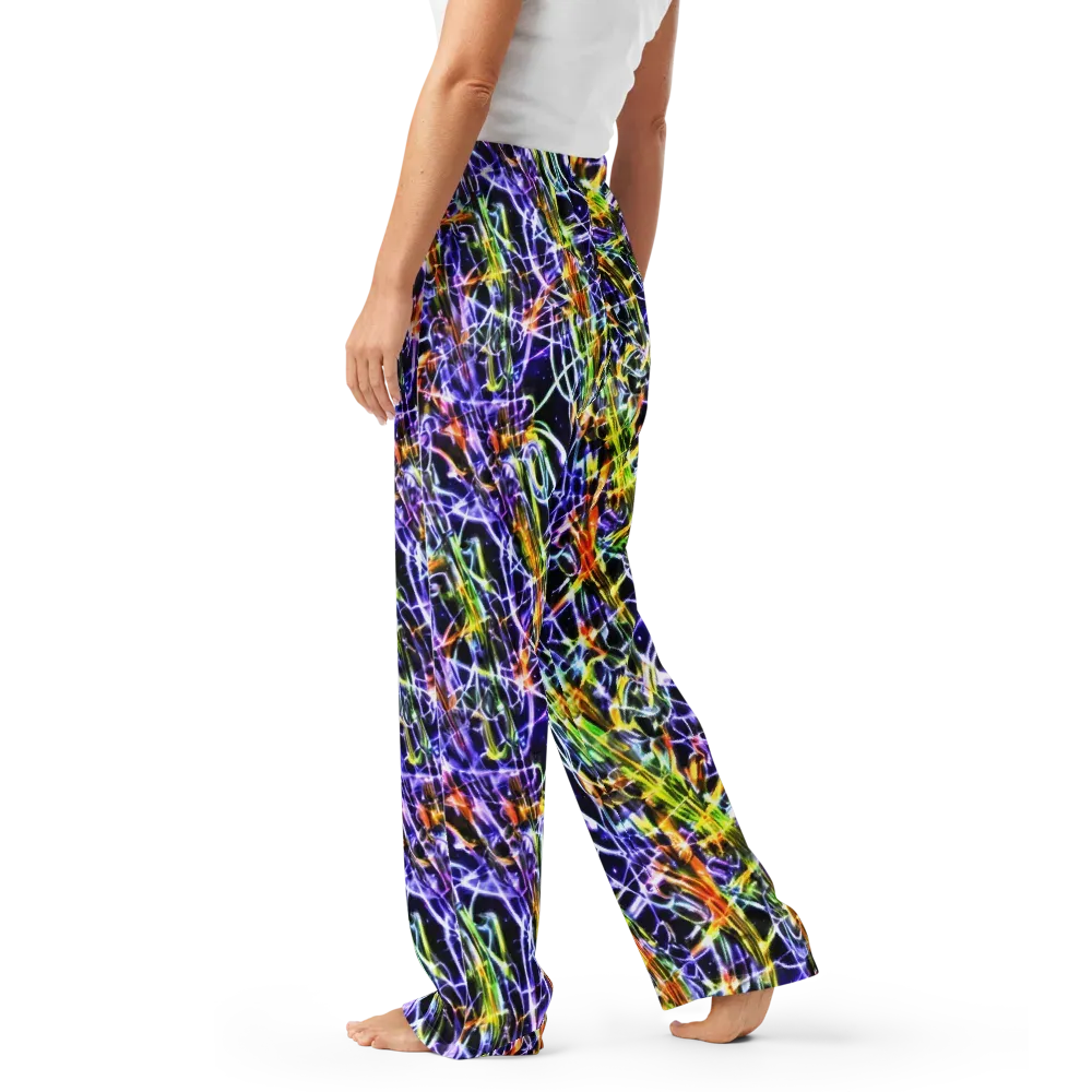 Luminous Shatter on Women's Pajama Pants — Left