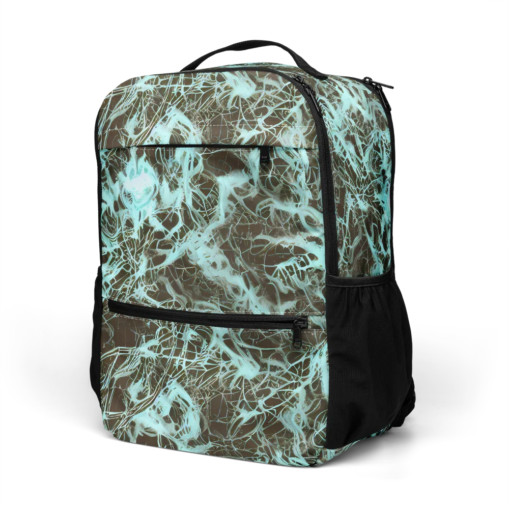 Aqua Vein on Utility Backpack — Left Front