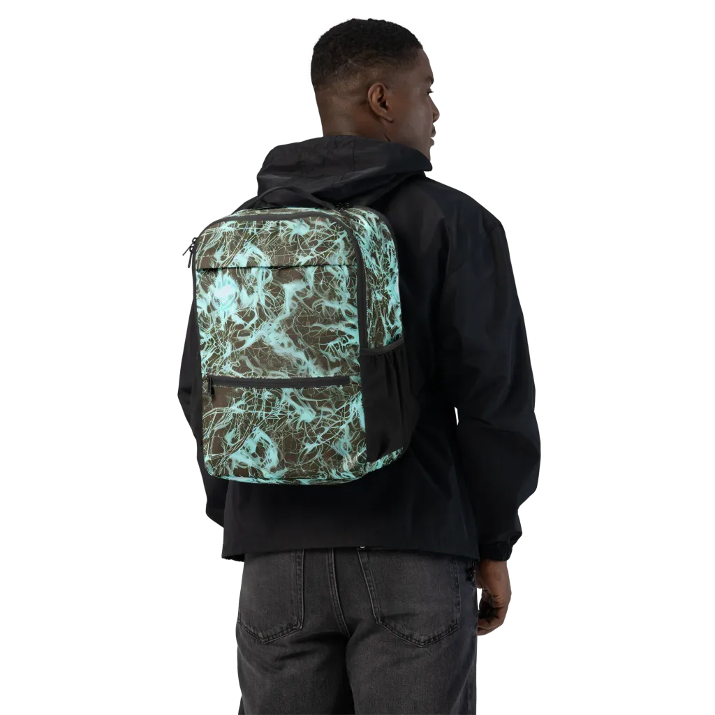 Aqua Vein on Utility Backpack — Back