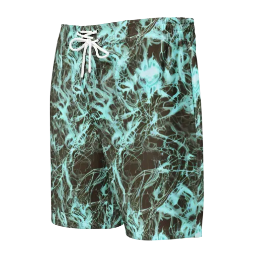 Aqua Vein on a Men's Board Shorts