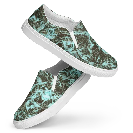 Aqua Vein on a Women's Slip-On Canvas Shoes
