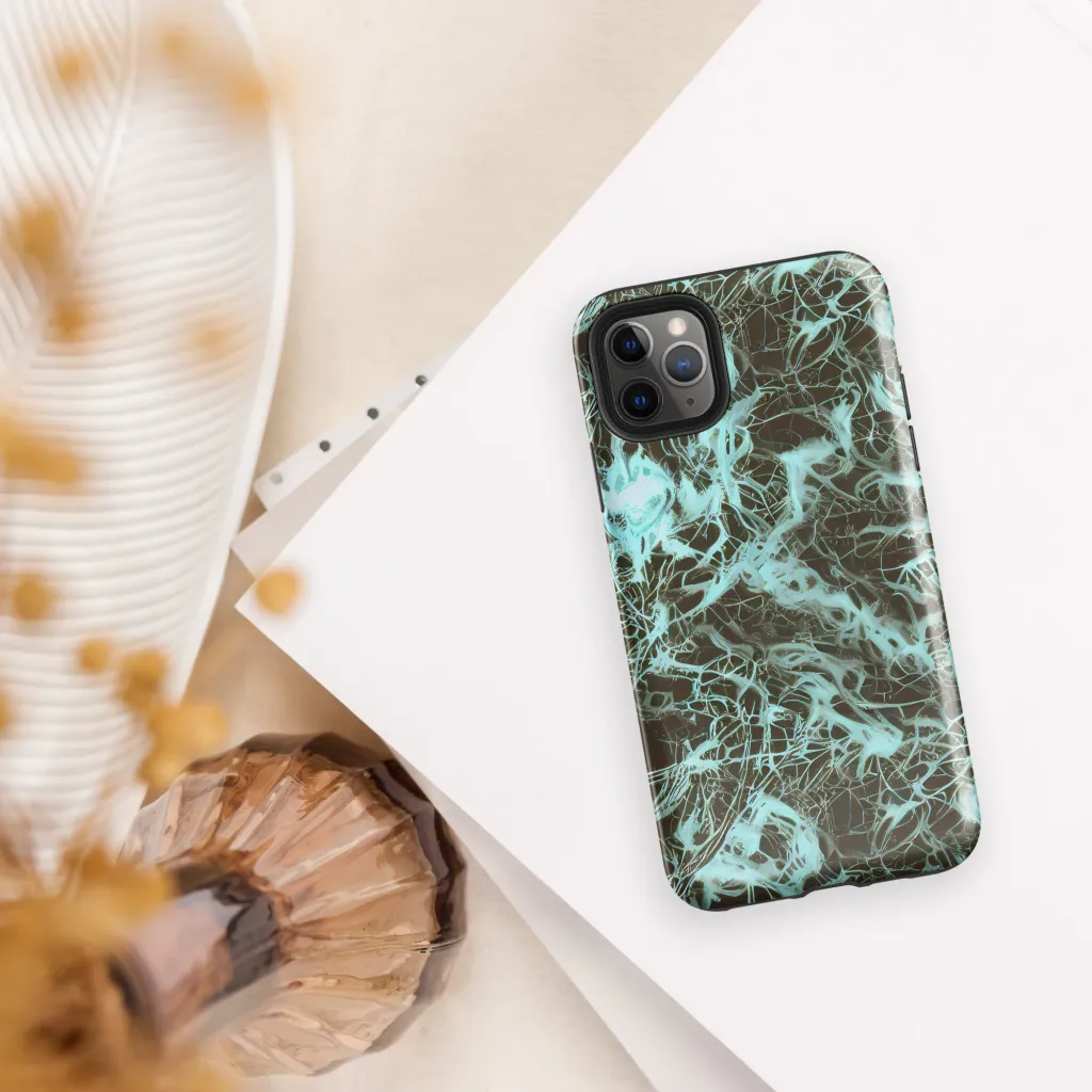 Aqua Vein on Tough Case for iPhone® — Front