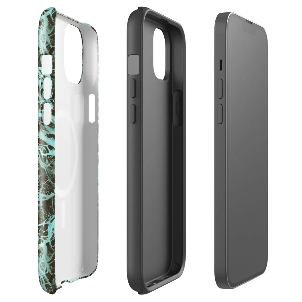 Aqua Vein on MagSafe Tough Case for iPhone® — Front