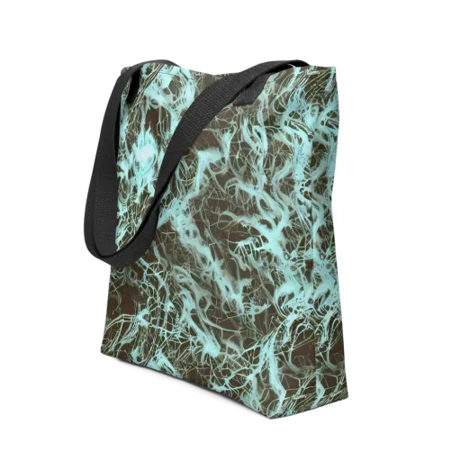 Aqua Vein on a Tote Bag
