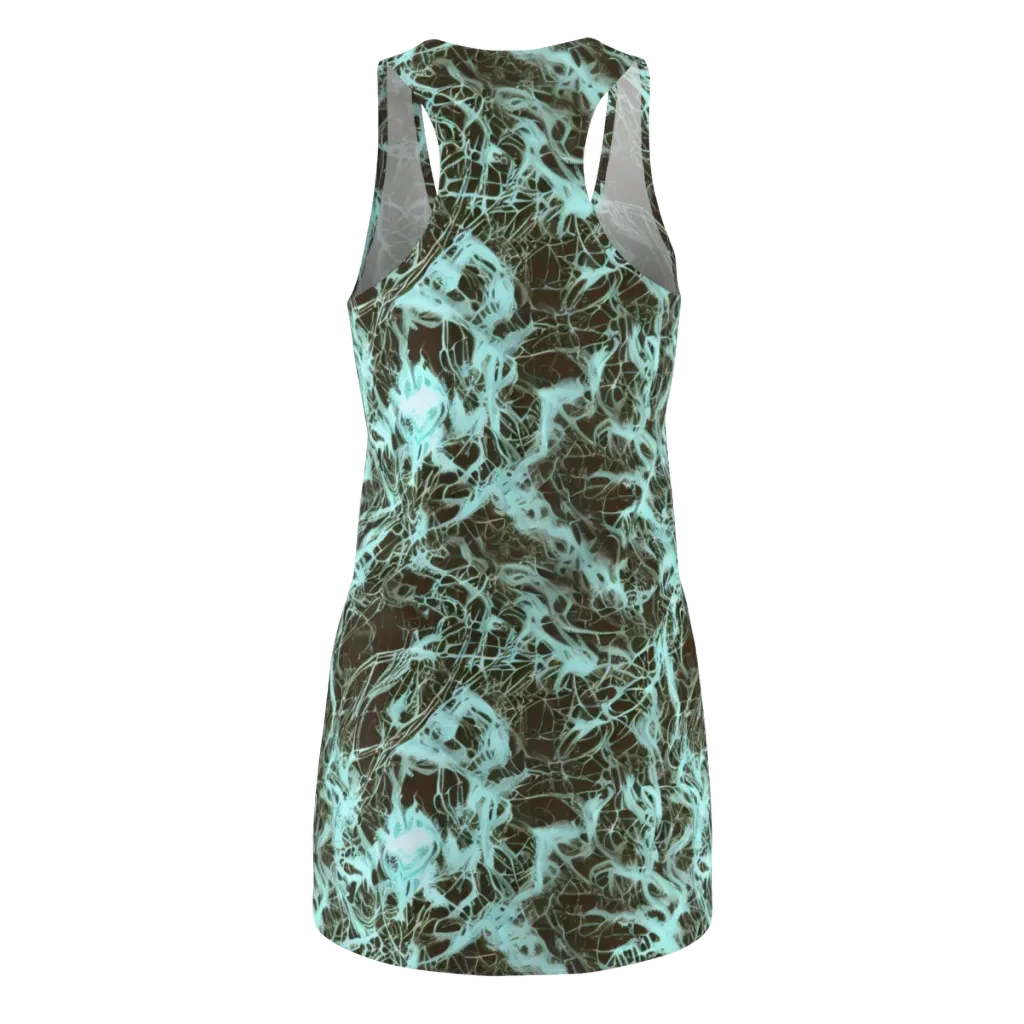 Aqua Vein on Racerback Dress — Back