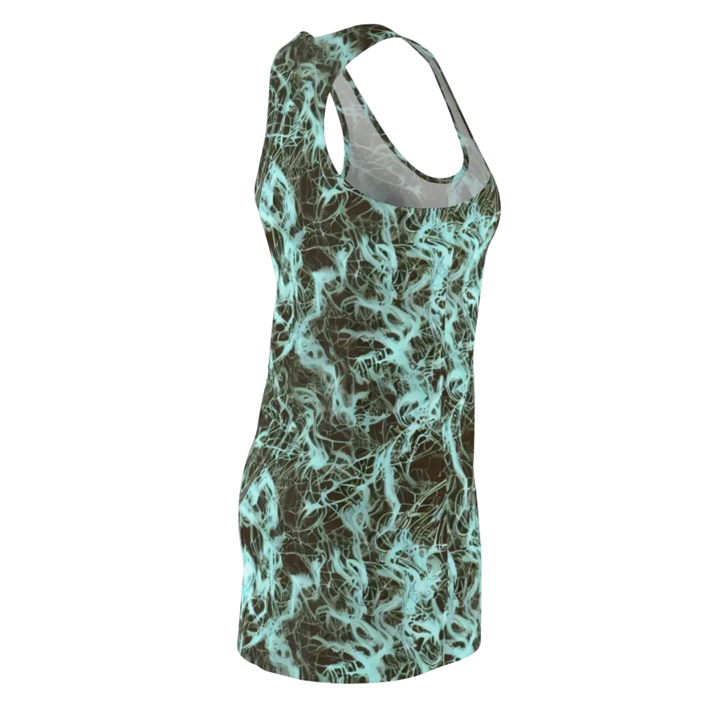 Aqua Vein on Racerback Dress — Back Side