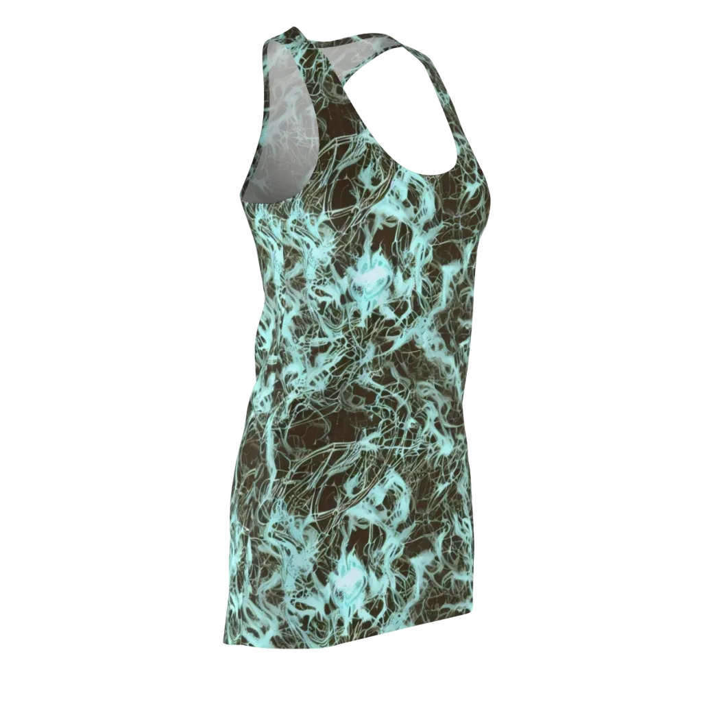 Aqua Vein on Racerback Dress — Front Side