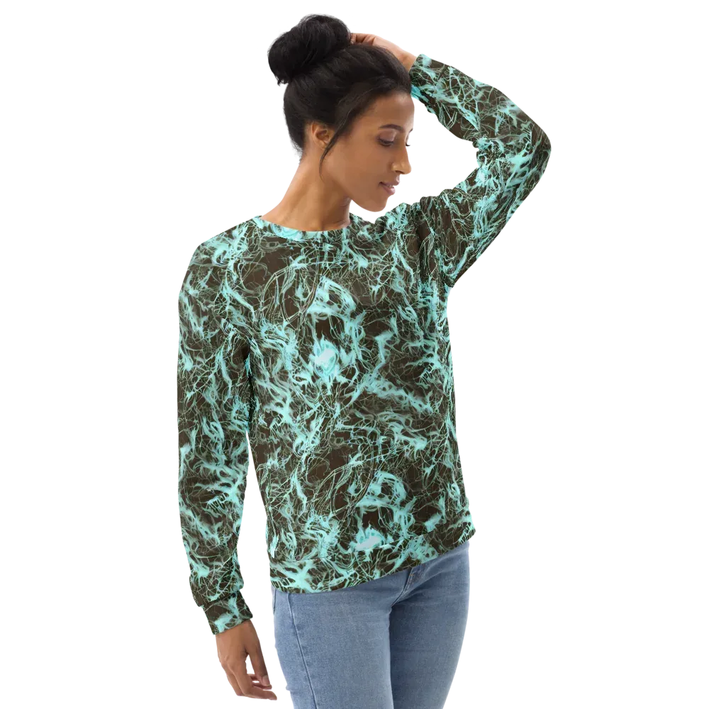 Aqua Vein on Sweatshirt — Right Front