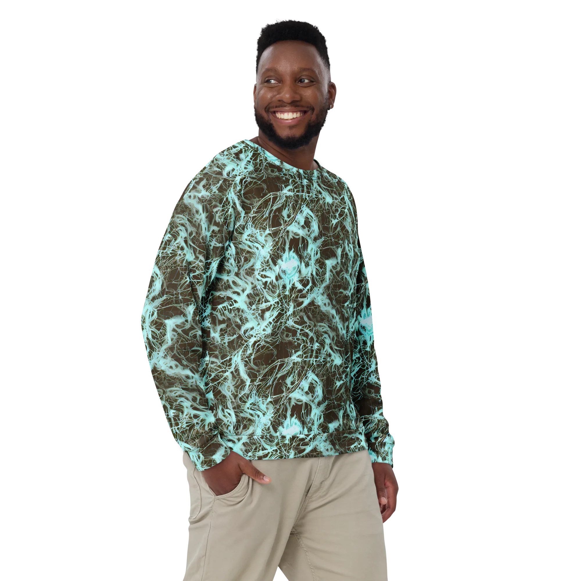 Aqua Vein on Sweatshirt — Front