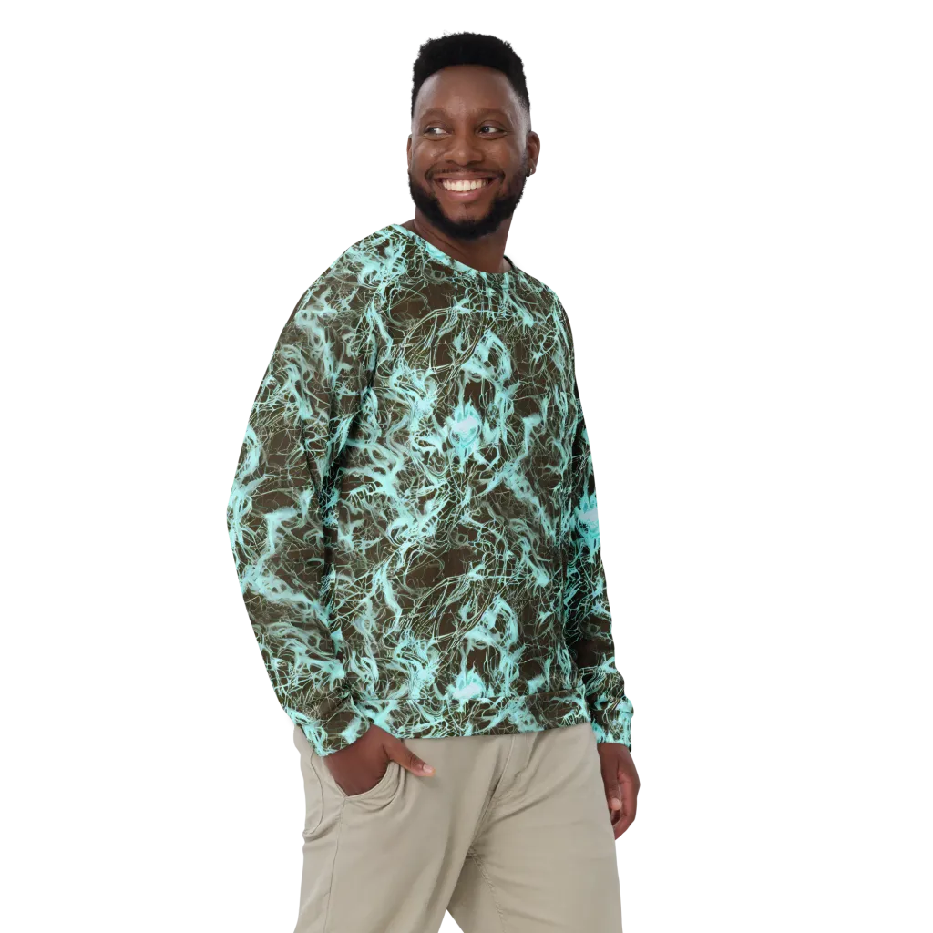Aqua Vein on Sweatshirt — Front