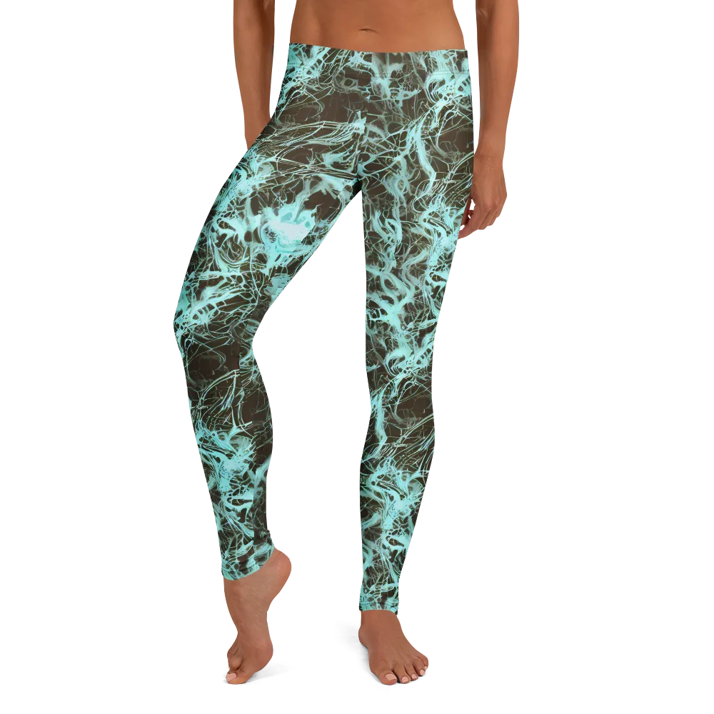 Aqua Vein on Leggings — Front