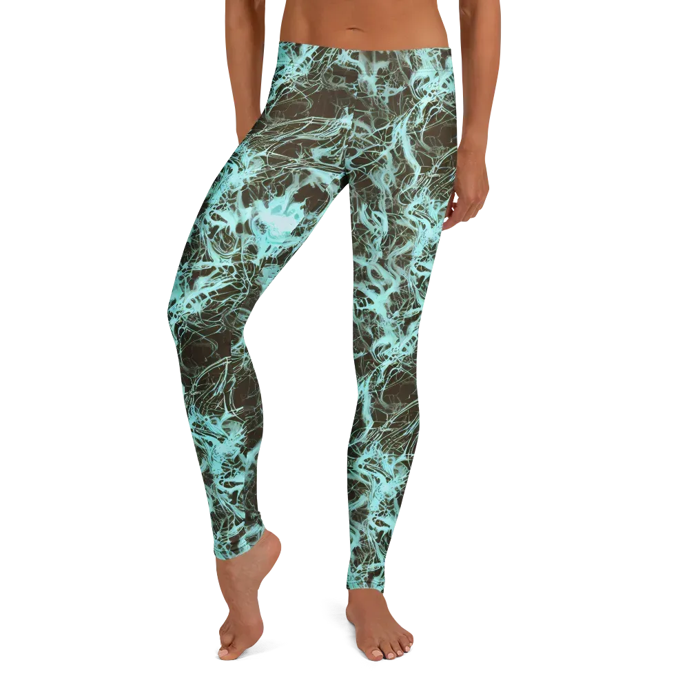 Aqua Vein on Leggings — Front