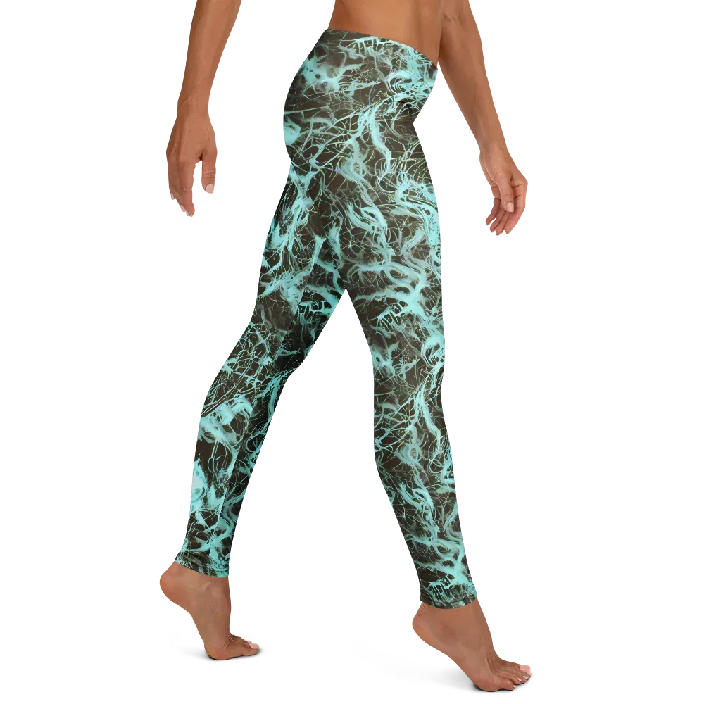 Aqua Vein on Leggings — Right