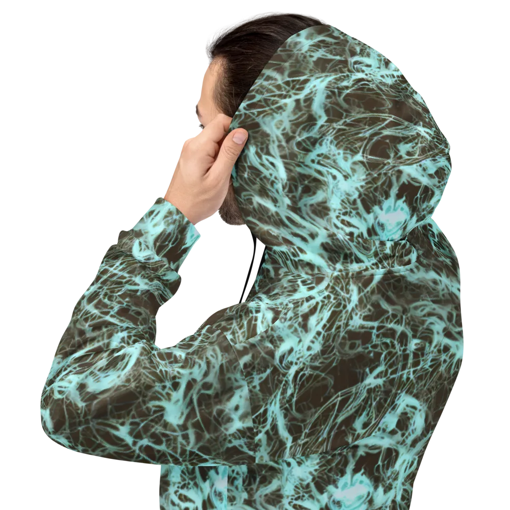 Aqua Vein on Hoodie — Back