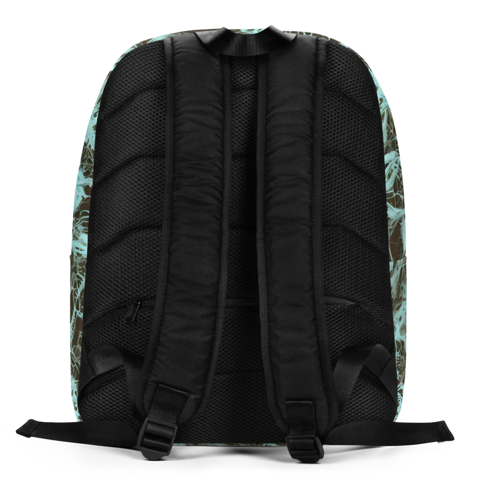 Aqua Vein on Minimalist Backpack — Back
