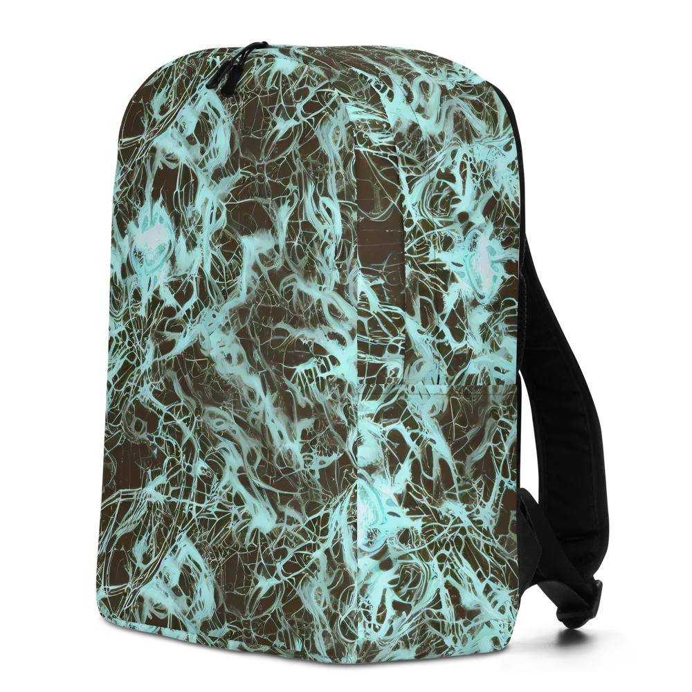 Aqua Vein on Minimalist Backpack — Left