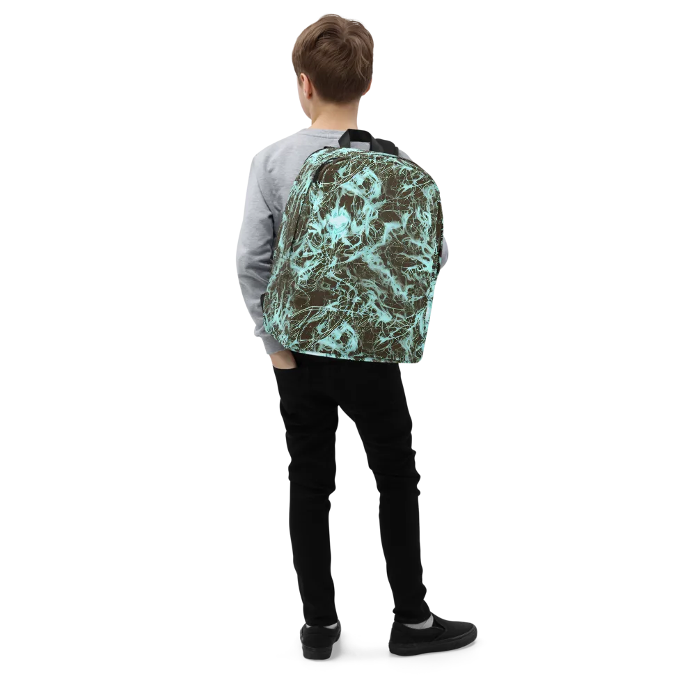 Aqua Vein on Minimalist Backpack — Right Front