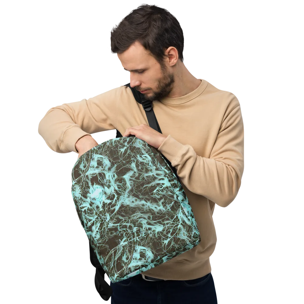 Aqua Vein on Minimalist Backpack — Front