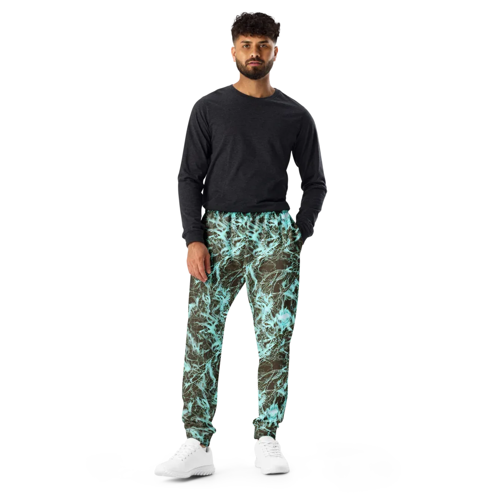 Aqua Vein on Men's Joggers — Front