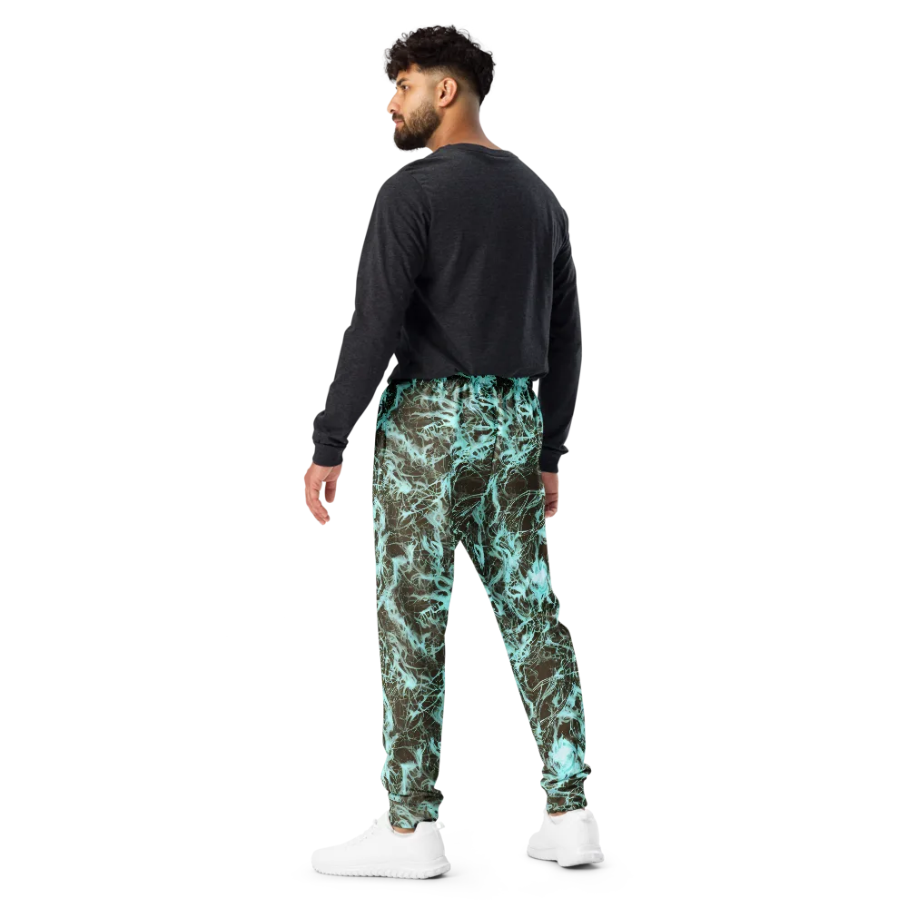 Aqua Vein on Men's Joggers — Back