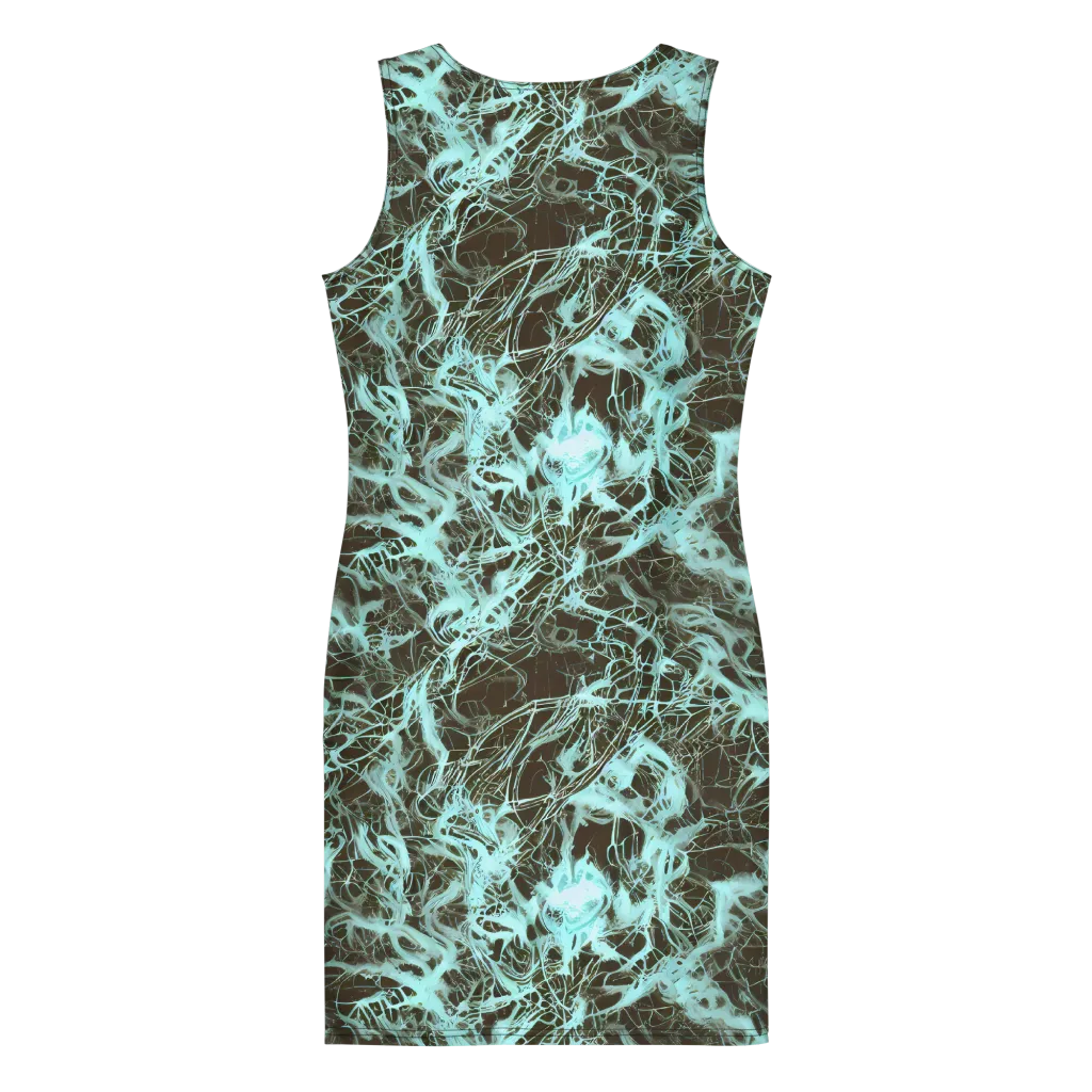 Aqua Vein on Bodycon Dress — Back