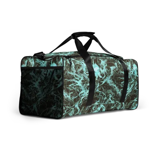 Aqua Vein on a Duffle Bag