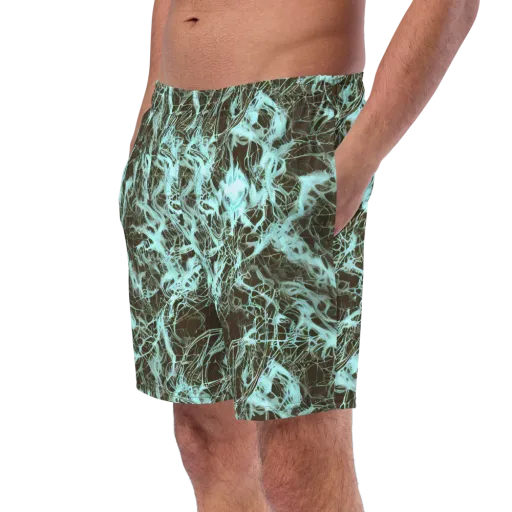 Aqua Vein on a Swim Trunks