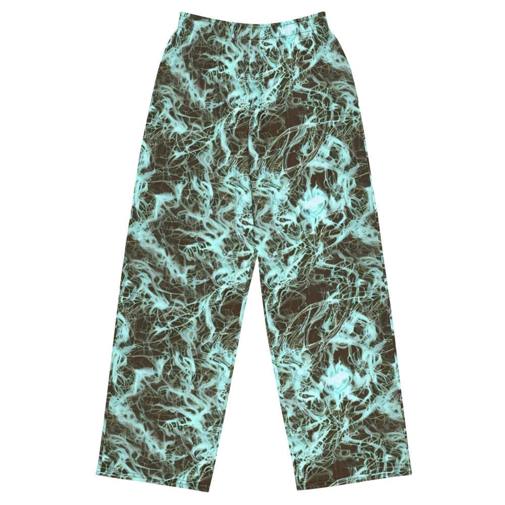 Aqua Vein on Wide-Leg Pants — Front