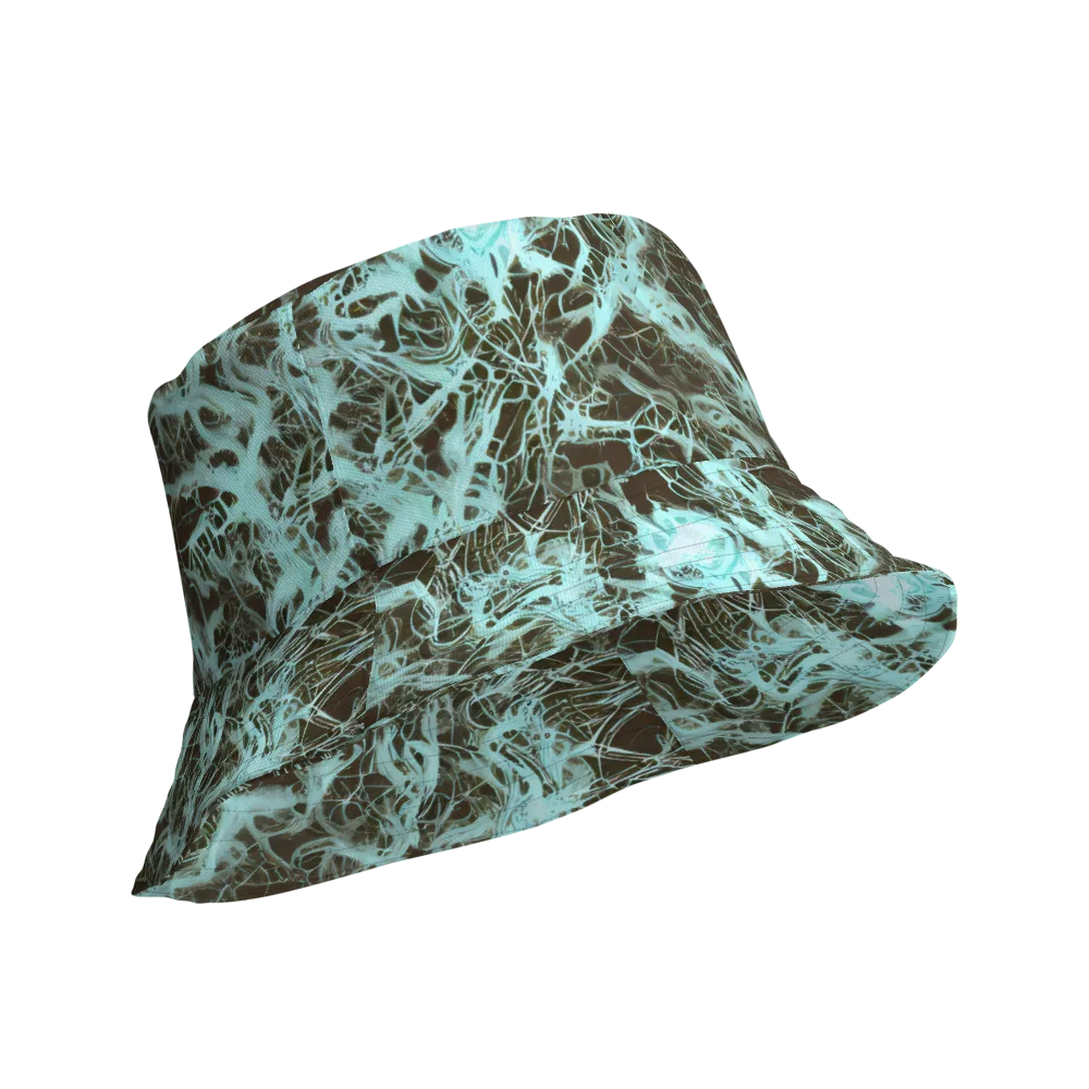 Aqua Vein on Reversible Bucket Hat — Product details Outside