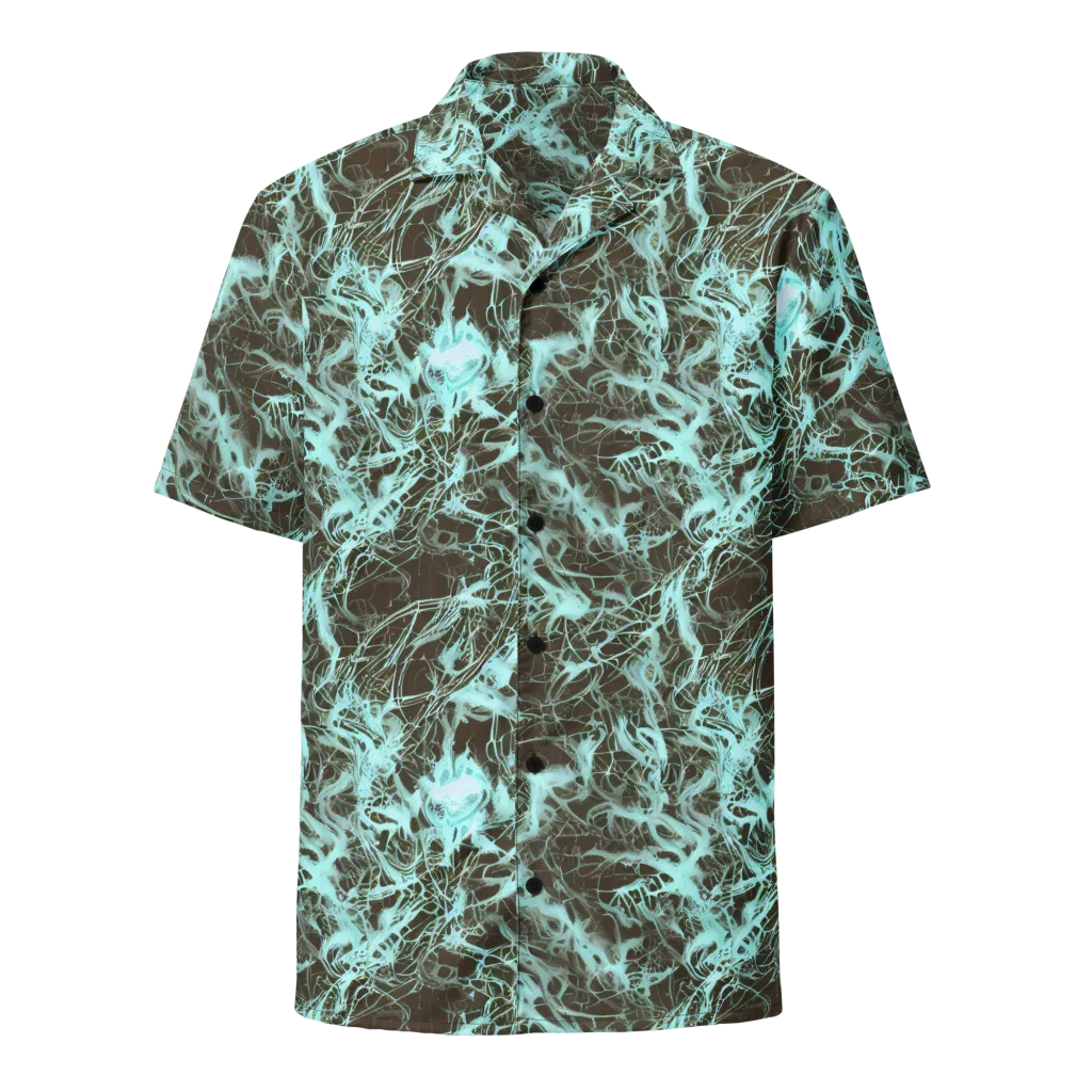 Aqua Vein on Button Shirt — Front