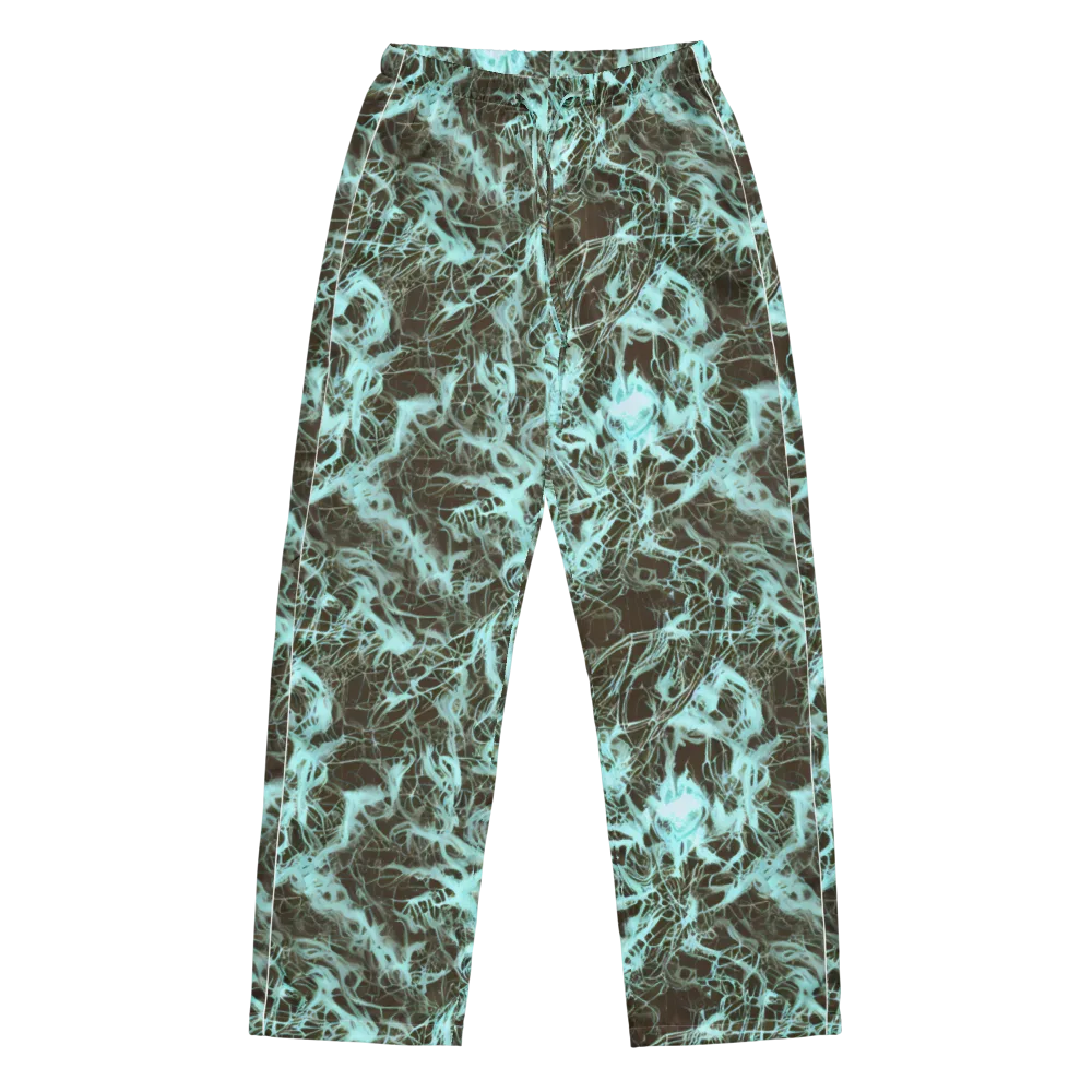 Aqua Vein on Women's Pajama Pants — Front