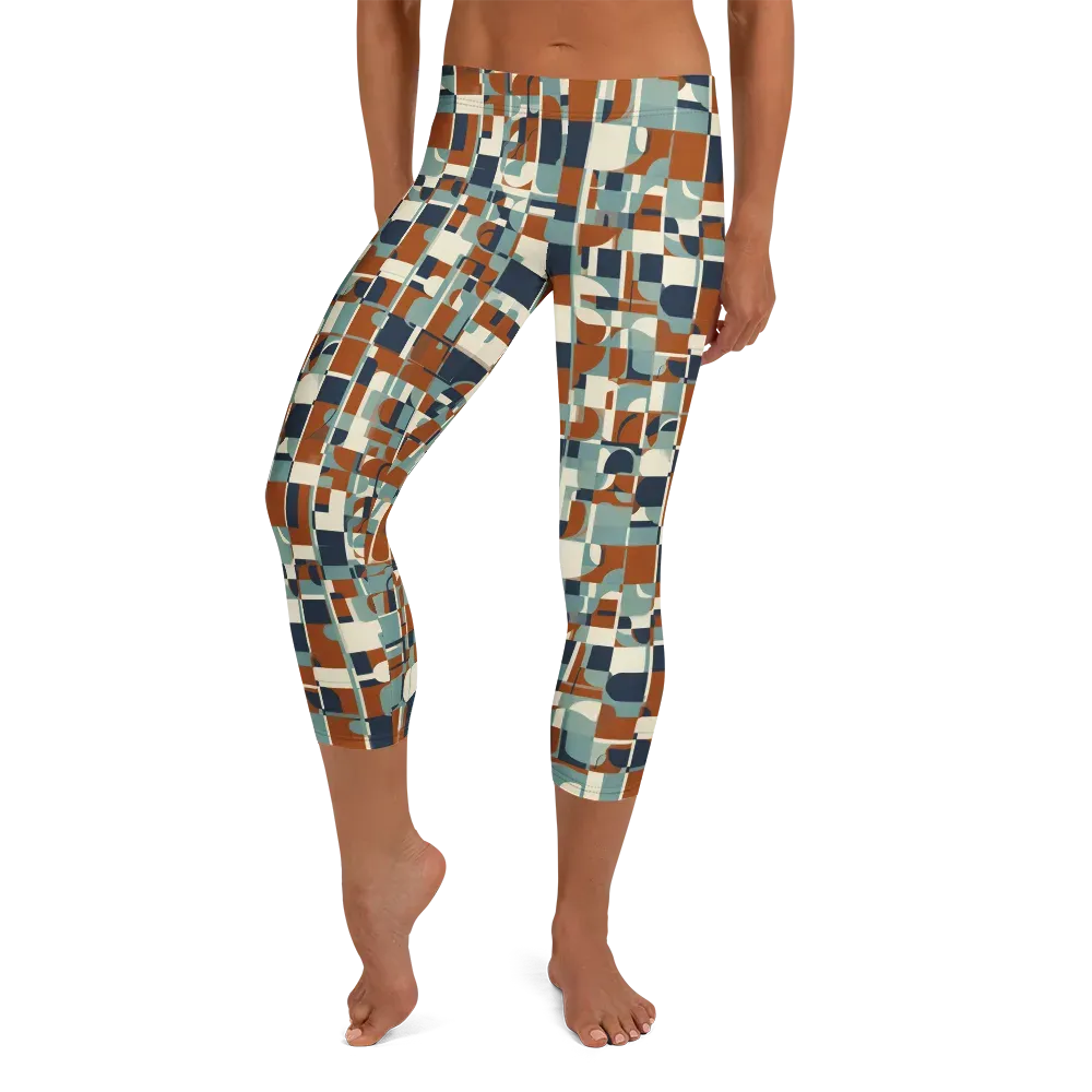 Rustwork Mosaic on Capri Leggings — Front