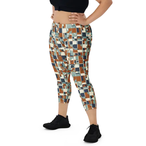 Rustwork Mosaic on a Capri Leggings