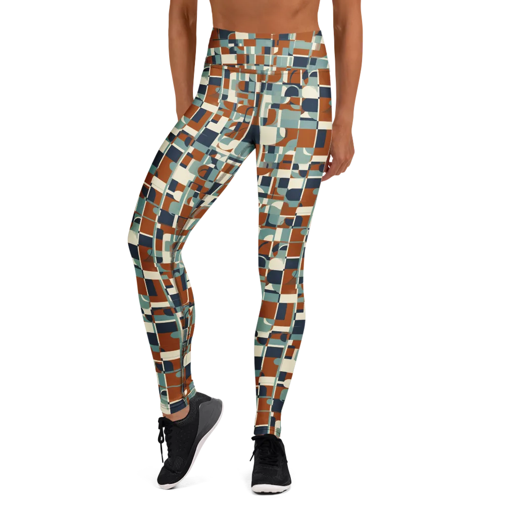 Rustwork Mosaic on Yoga Leggings — Front