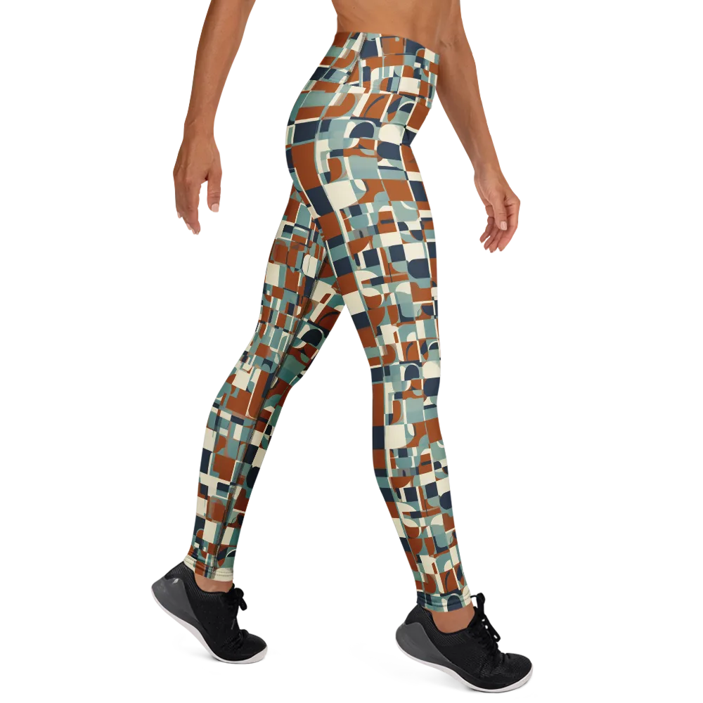 Rustwork Mosaic on Yoga Leggings — Right