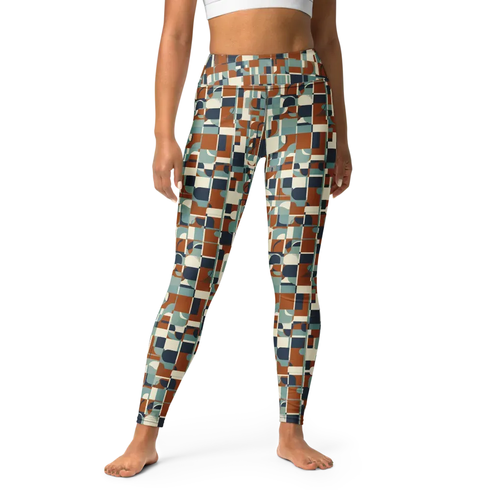 Rustwork Mosaic on Yoga Leggings — Front