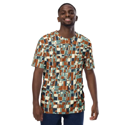 Rustwork Mosaic on a Men's Crew Neck T-Shirt
