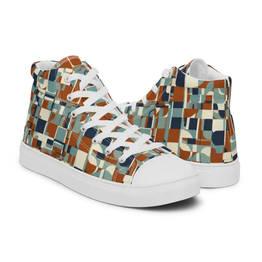 Rustwork Mosaic on a Men's High Top Canvas Shoes