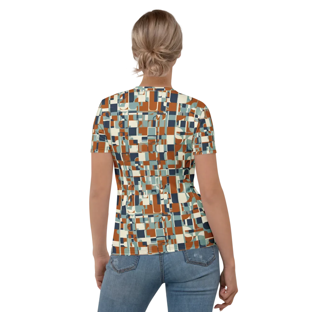 Rustwork Mosaic on Women's Crew Neck T-Shirt — Back