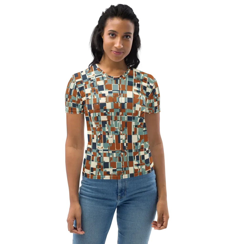 Rustwork Mosaic on Women's Crew Neck T-Shirt — Front