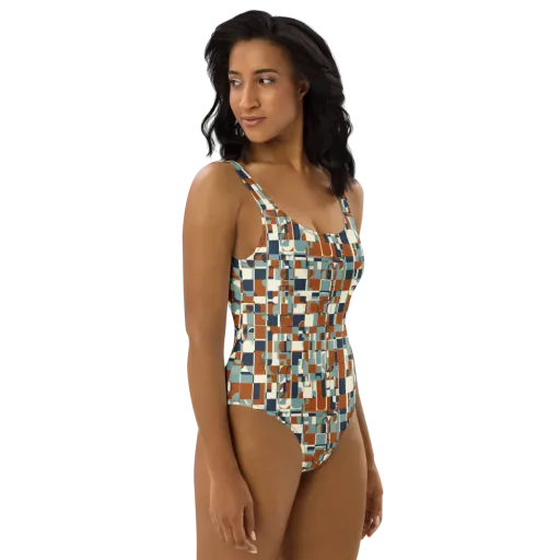Rustwork Mosaic on a One-Piece Swimsuit