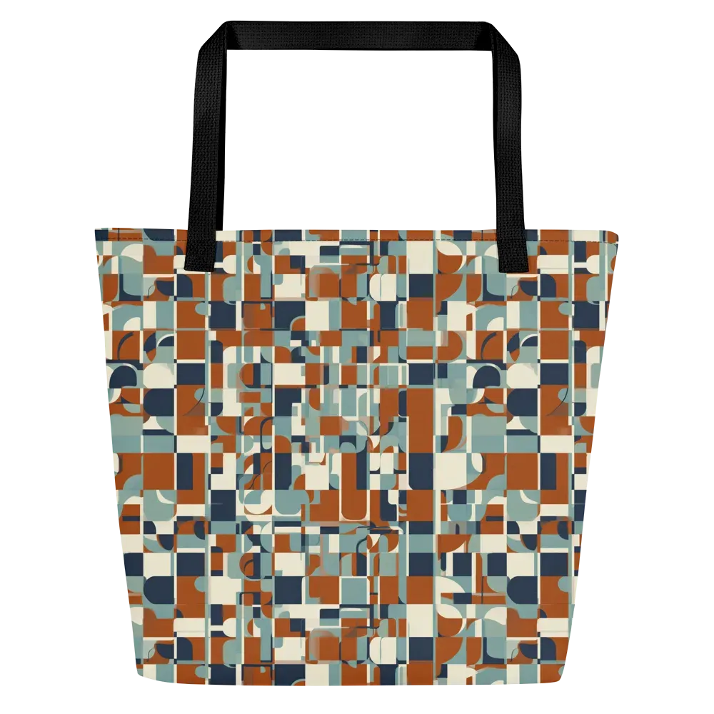 Rustwork Mosaic on Large Tote Bag W/ Pocket — Front
