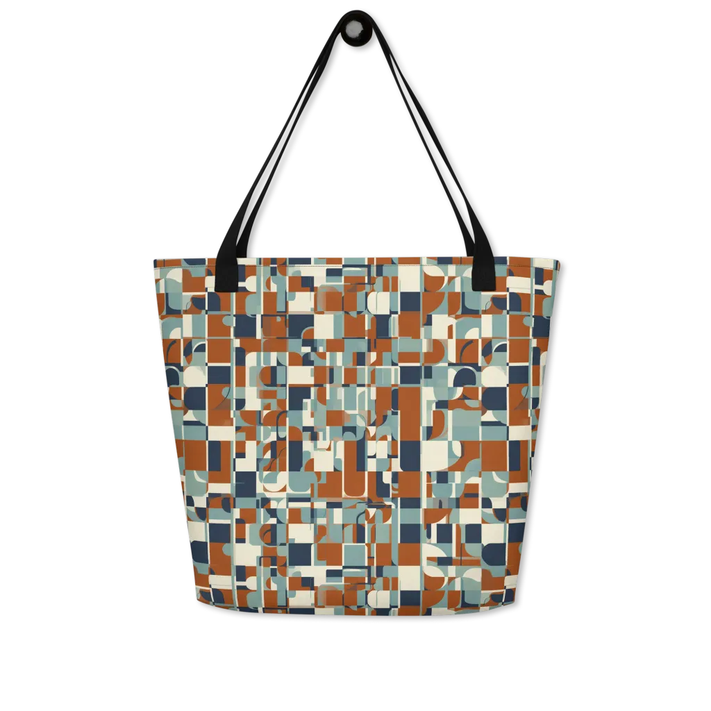 Rustwork Mosaic on Large Tote Bag W/ Pocket — Front