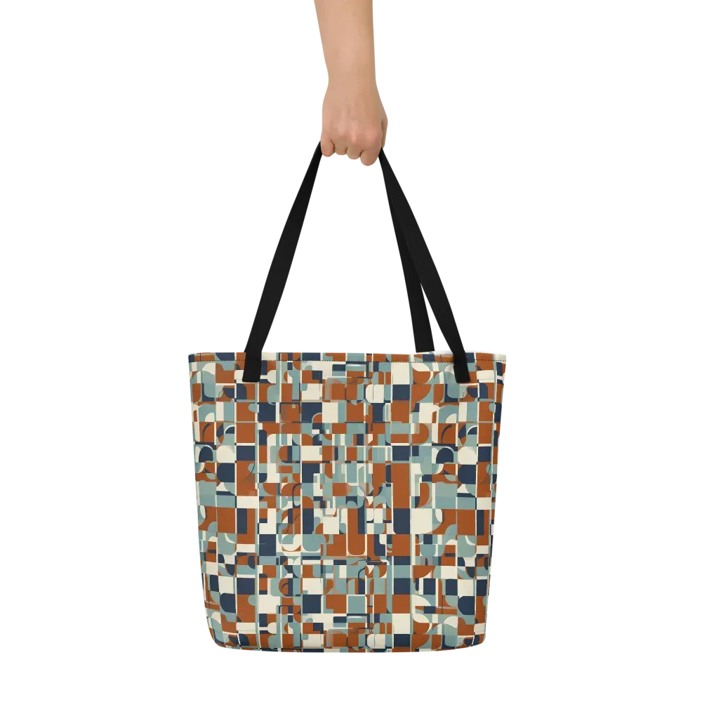 Rustwork Mosaic on Large Tote Bag W/ Pocket — Front
