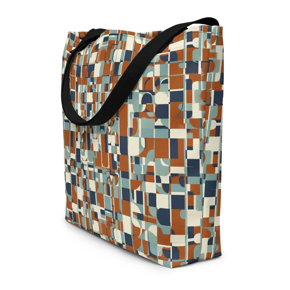 Rustwork Mosaic on Large Tote Bag W/ Pocket — Front