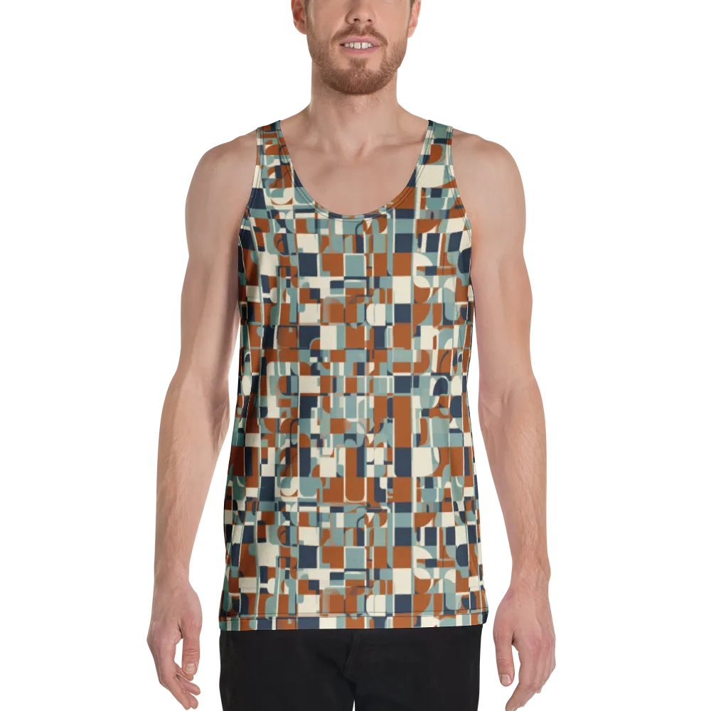 Rustwork Mosaic on Men's Tank Top — Front